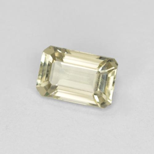 Diasporo de mudança de cor amarelo natural 0,62ct, corte esmeralda, VS