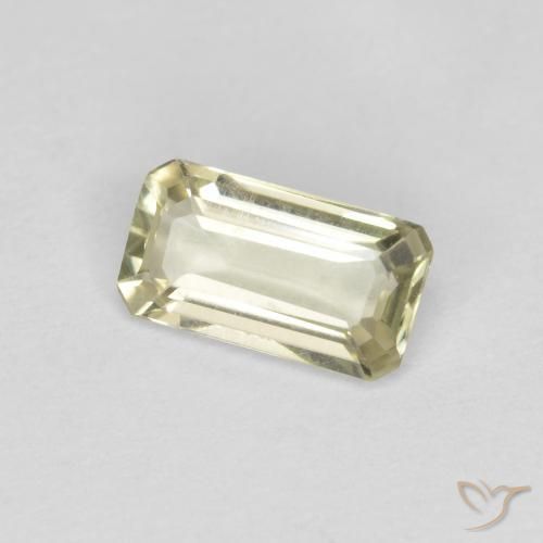 Diásporo com mudança de cor amarelo bege Natural 0.55ct, Corte Octógono / Esmeralda, VS