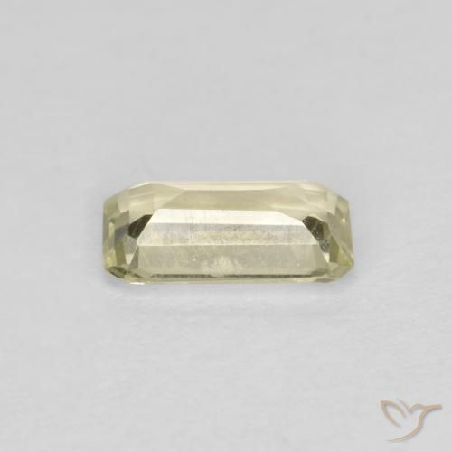 Diásporo com mudança de cor amarelo bege Natural 0.55ct, Corte Octógono / Esmeralda, VS
