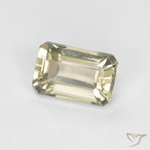 Diásporo com mudança de cor Amarelo claro Natural 0.63ct, Corte Octógono / Esmeralda, VS