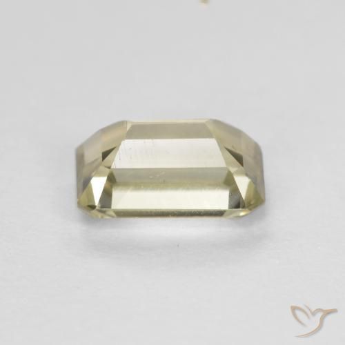 Diásporo com mudança de cor Amarelo claro Natural 0.63ct, Corte Octógono / Esmeralda, VS