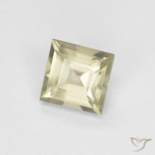 Diásporo com mudança de cor Amarelo claro Natural 0.50ct, Quadrado, VS