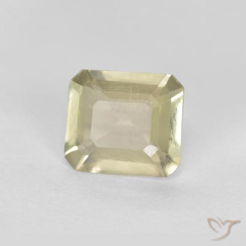 Diásporo com mudança de cor Luz amarela Natural 0.61ct, Corte Octógono / Esmeralda, VS