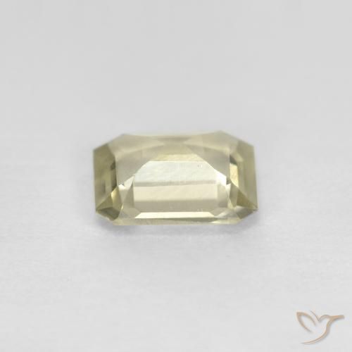 Diásporo com mudança de cor Luz amarela Natural 0.61ct, Corte Octógono / Esmeralda, VS