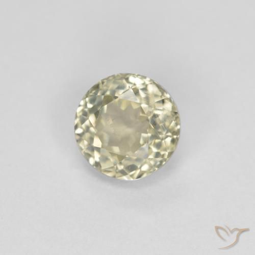 Diásporo com mudança de cor Amarelo claro Natural 0.74ct, Redondo, VS