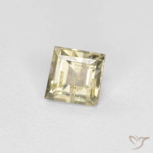 Diásporo com mudança de cor Amarelo claro Natural 0.58ct, baguete, SI