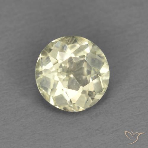 Diásporo com mudança de cor Amarelo muito claro Natural 0.45ct, Redondo, VS