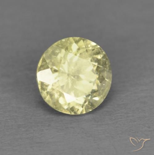 Diásporo com mudança de cor Luz amarela Natural 0.48ct, Redondo, VS