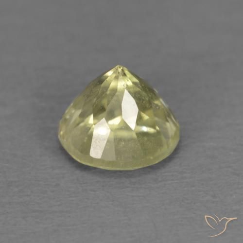 Diásporo com mudança de cor Luz amarela Natural 0.48ct, Redondo, VS