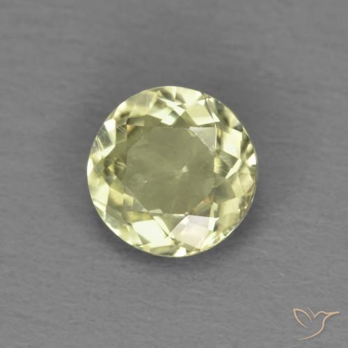Diásporo com mudança de cor Luz amarela Natural 0.52ct, Redondo, VS