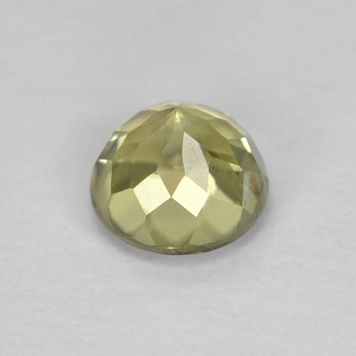 Diasporo de mudança de cor amarelo natural 0,64ct, corte redondo, VVS