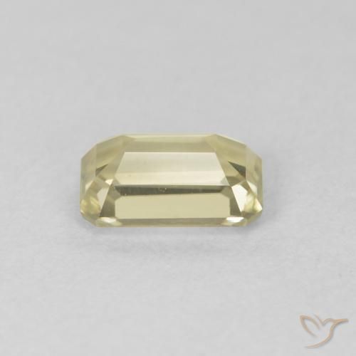 Diásporo com mudança de cor Luz amarela Natural 0.93ct, Corte Octógono / Esmeralda, VVS