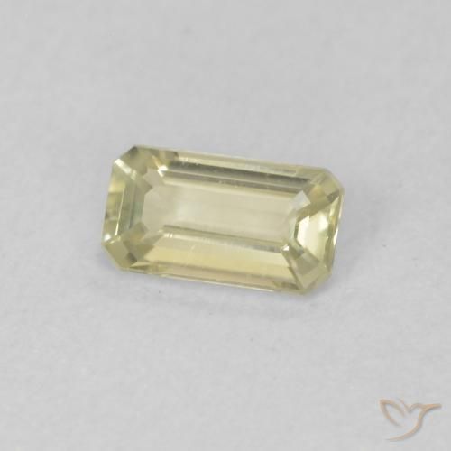 Diásporo com mudança de cor Luz amarela Natural 0.29ct, Corte Octógono / Esmeralda, VVS