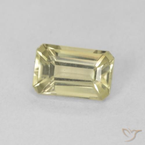 Diásporo com mudança de cor Luz amarela Natural 0.79ct, Corte Octógono / Esmeralda, VVS