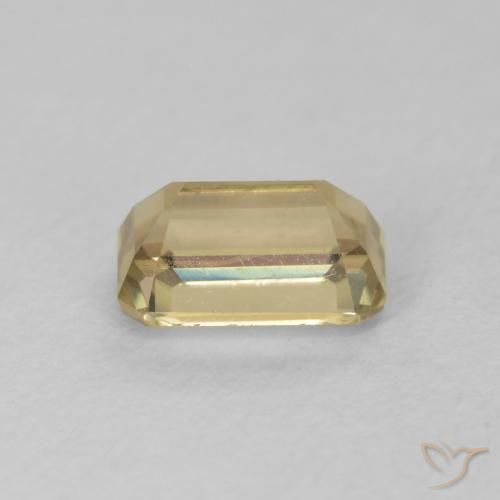 Diásporo com mudança de cor Luz amarela Natural 0.88ct, Corte Octógono / Esmeralda, VVS