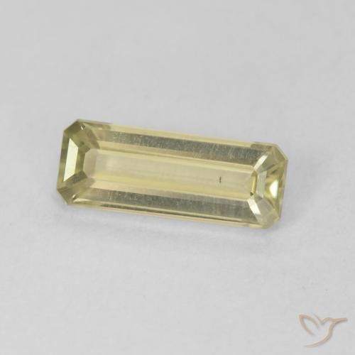 Diásporo com mudança de cor Luz amarela Natural 1.35ct, Corte Octógono / Esmeralda, VVS