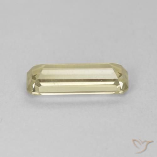 Diásporo com mudança de cor Luz amarela Natural 1.35ct, Corte Octógono / Esmeralda, VVS