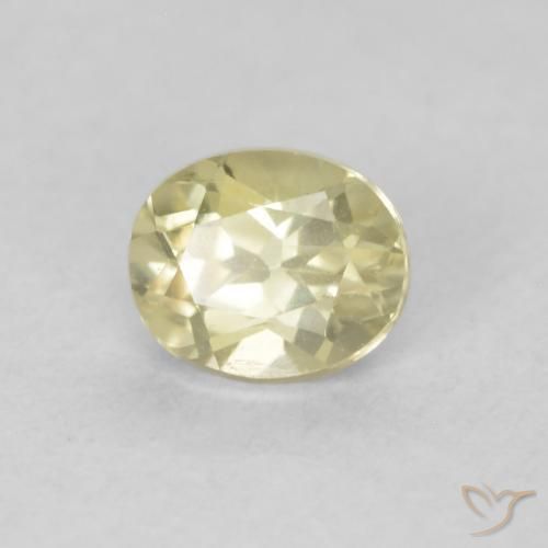Diásporo com mudança de cor Luz amarela Natural 0.43ct, oval, VS