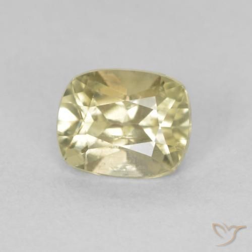 Diásporo com mudança de cor Luz amarela Natural 0.74ct, Almofada, VS