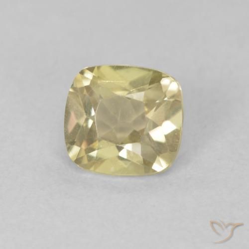 Diásporo com mudança de cor Amarelo claro Natural 0.60ct, Almofada, VS