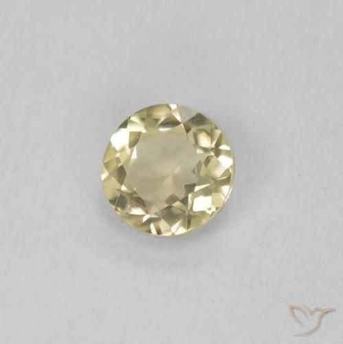 Diásporo com mudança de cor Luz amarela Natural 0.21ct, Redondo, VVS-VS