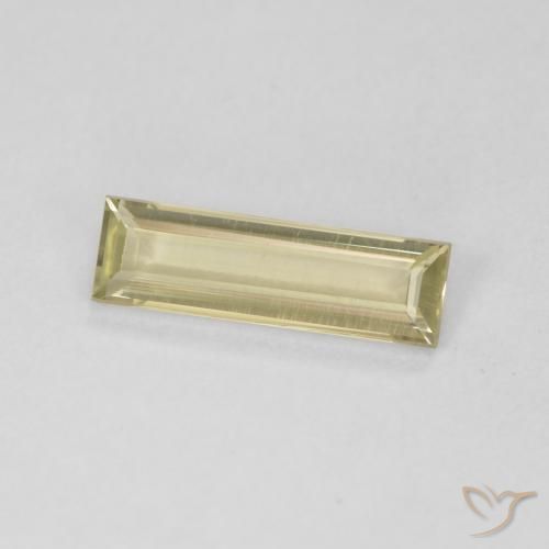 Diásporo com mudança de cor Amarelo Muito Pálido Natural 1.08ct, baguete, VVS-VS