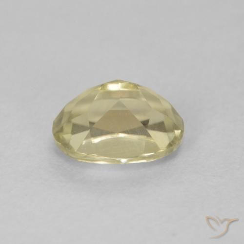 Diasporo de mudança de cor amarelo natural 0,88ct, corte oval, VVS-VS