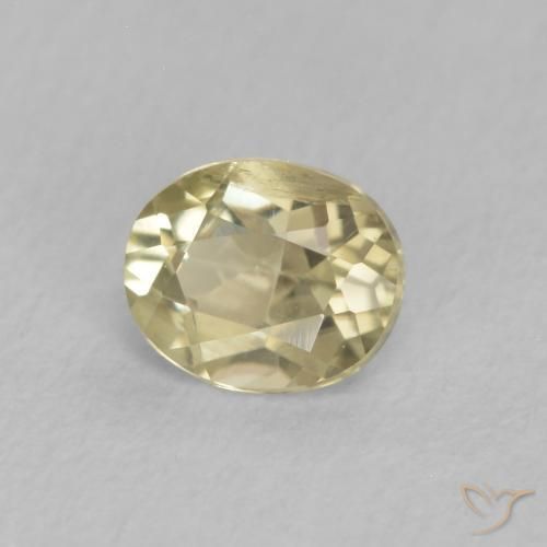 Diásporo com mudança de cor Amarelo claro Natural 0.41ct, oval, VS