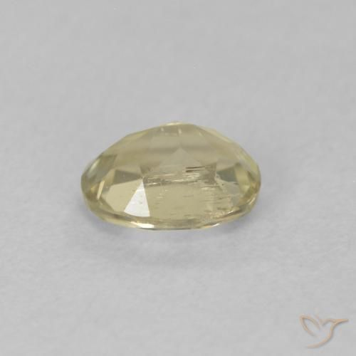 Diásporo com mudança de cor Amarelo claro Natural 0.41ct, oval, VS