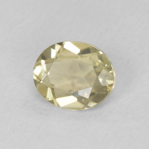 Diásporo com mudança de cor Amarelo muito claro Natural 0.41ct, oval, VS