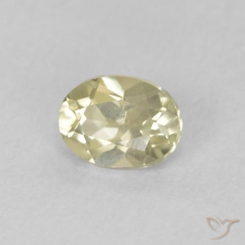 Diásporo com mudança de cor Amarelo claro Natural 0.38ct, oval, VS