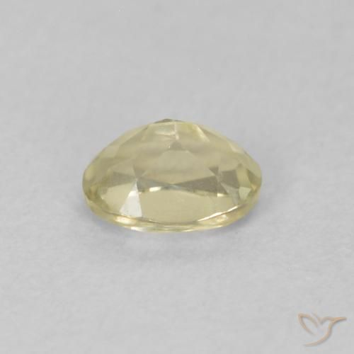 Diásporo com mudança de cor Amarelo claro Natural 0.38ct, oval, VS