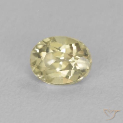 Diásporo com mudança de cor Luz amarela Natural 0.40ct, oval, VS