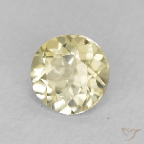 Diásporo com mudança de cor Luz amarela Natural 0.31ct, Redondo, VVS-VS