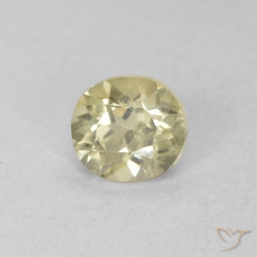 Diásporo com mudança de cor amarelo suave Natural 0.39ct, oval, VVS-VS