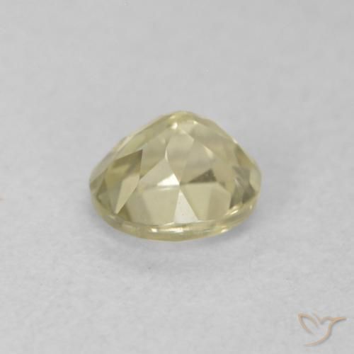 Diásporo com mudança de cor amarelo suave Natural 0.39ct, oval, VVS-VS