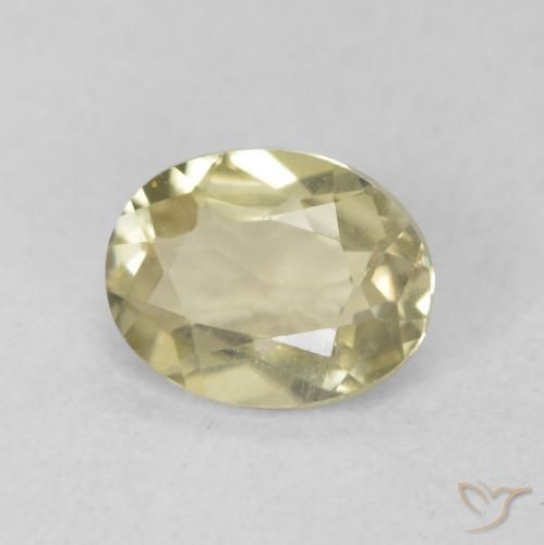 Diásporo com mudança de cor amarelo suave Natural 0.51ct, oval, VVS-VS