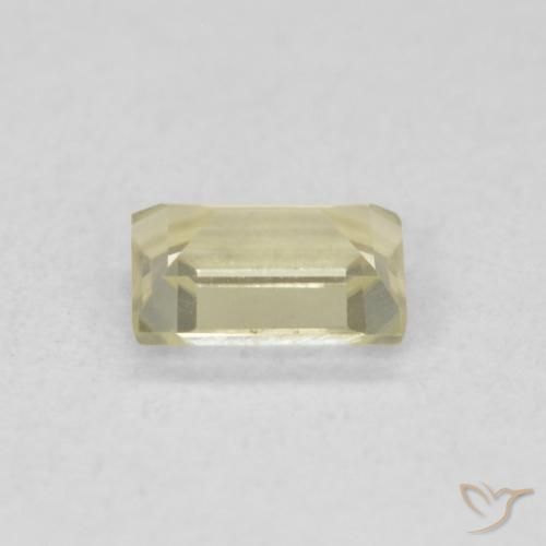 Diásporo com mudança de cor amarelo suave Natural 0.46ct, baguete, VVS-VS