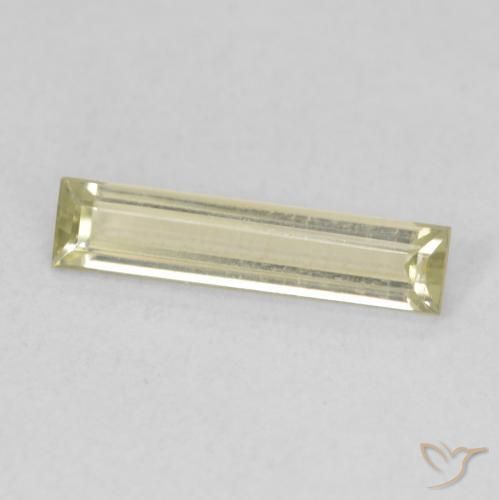 Diásporo com mudança de cor Luz amarela Natural 0.79ct, baguete, VVS-VS