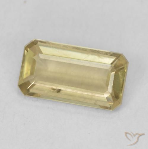 Diásporo com mudança de cor Luz amarela Natural 1.23ct, Corte Octógono / Esmeralda, VS-SI
