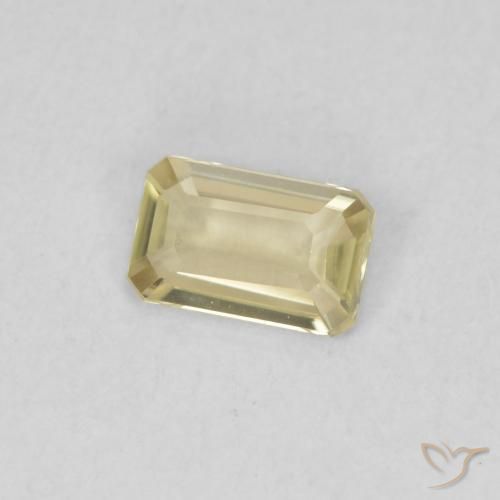 Diásporo com mudança de cor Luz amarela Natural 0.28ct, Corte Octógono / Esmeralda, VVS-VS