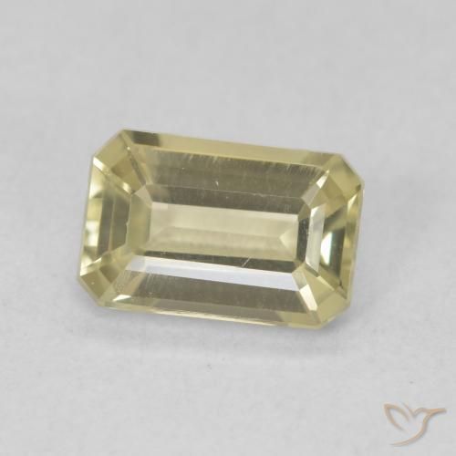 Diásporo com mudança de cor Luz amarela Natural 1.10ct, Corte Octógono / Esmeralda, VVS-VS