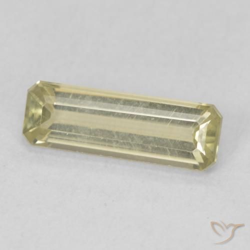 Diásporo com mudança de cor amarelo suave Natural 1.05ct, Corte Octógono / Esmeralda, VVS-VS