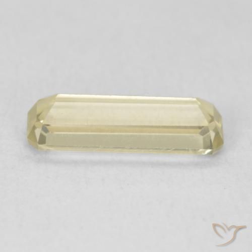 Diásporo com mudança de cor amarelo suave Natural 1.05ct, Corte Octógono / Esmeralda, VVS-VS