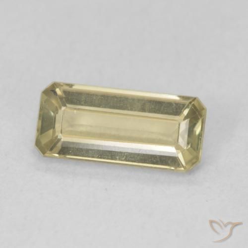 Diásporo com mudança de cor amarelo suave Natural 1.08ct, Corte Octógono / Esmeralda, VVS-VS
