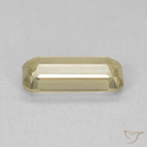 Diásporo com mudança de cor amarelo suave Natural 1.08ct, Corte Octógono / Esmeralda, VVS-VS