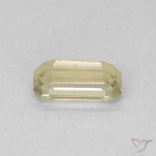Diásporo com mudança de cor Luz amarela Natural 0.45ct, Corte Octógono / Esmeralda, VVS-VS