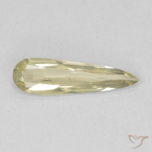 Diásporo com mudança de cor Luz amarela Natural 0.70ct, Formato de pêra, VVS-VS