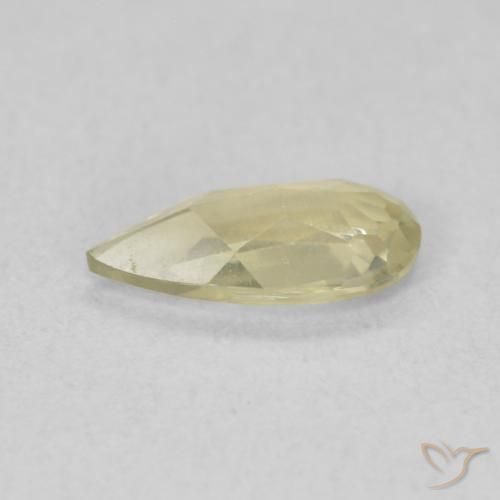 Diásporo com mudança de cor Luz amarela Natural 0.55ct, Formato de pêra, VS