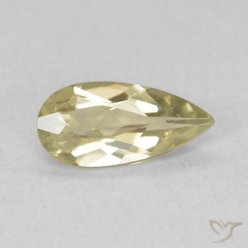Diásporo com mudança de cor Luz amarela Natural 0.70ct, Formato de pêra, VVS-VS